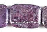 CKU12 15 inches 22*30mm rectangle purple kunzite beads wholesale