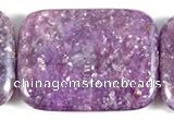 CKU14 15 inches 30*40mm rectangle purple kunzite beads wholesale