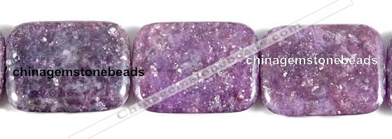 CKU14 15 inches 30*40mm rectangle purple kunzite beads wholesale