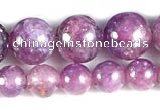 CKU15 15 inches 4mm & 6mm round purple kunzite beads wholesale