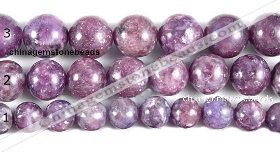 CKU16 15 inches 8mm,10mm & 12mm round purple kunzite beads