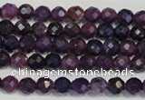 CKU20 15.5 inches 4mm faceted round purple kunzite beads wholesale