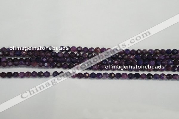 CKU20 15.5 inches 4mm faceted round purple kunzite beads wholesale