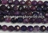 CKU21 15.5 inches 6mm faceted round purple kunzite beads wholesale