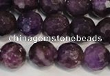 CKU25 15.5 inches 14mm faceted round purple kunzite beads wholesale