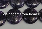 CKU38 15.5 inches 20mm flat round purple kunzite beads wholesale