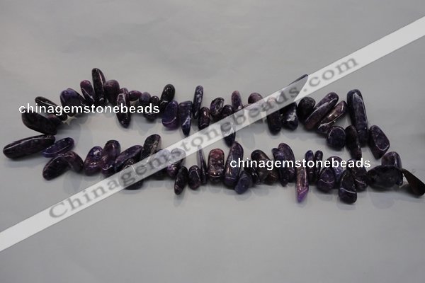 CKU52 15.5 inches 6*12mm - 9*27mm purple kunzite chips beads