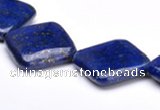 CLA07 24*24mm rhombic deep blue dyed lapis lazuli gemstone beads