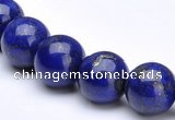 CLA10 Round deep blue dyed lapis lazuli 8mm beads wholesale