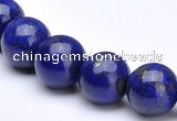 CLA11 Round deep blue dyed lapis lazuli 10mm beads wholesale