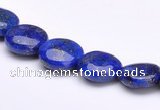 CLA17 10mm flat round deep blue dyed lapis lazuli gemstone beads