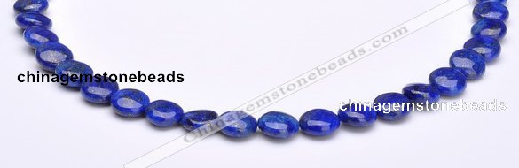 CLA17 10mm flat round deep blue dyed lapis lazuli gemstone beads