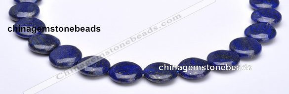 CLA19 18mm coin deep blue dyed lapis lazuli gemstone beads