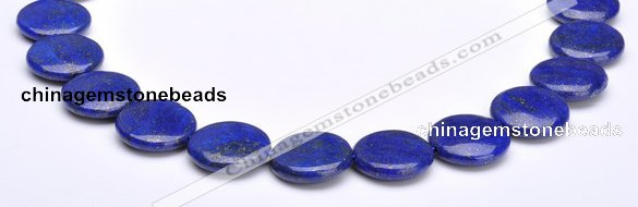 CLA20 coin 20mm deep blue dyed lapis lazuli gemstone beads