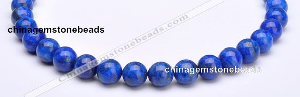 CLA23 8mm round blue dyed lapis lazuli gmestone beads Wholesale