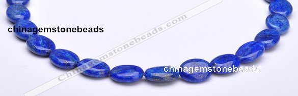 CLA33 12*15mm flat oval deep blue dyed lapis lazuli beads