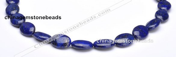 CLA35 flat oval 13*18mm deep blue dyed lapis lazuli beads