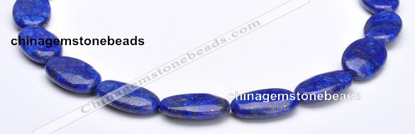 CLA36 flat oval deep blue dyed lapis lazuli 15*25mm beads