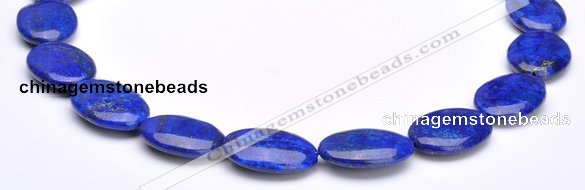 CLA37 18*25mm deep blue dyed lapis lazuli flat oval beads