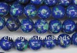 CLA402 15.5 inches 8mm round synthetic lapis lazuli beads