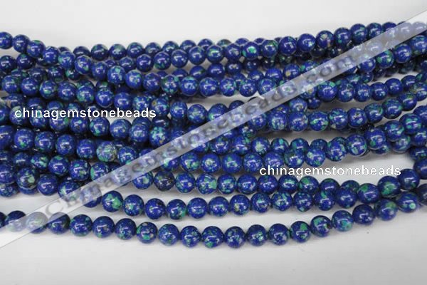 CLA402 15.5 inches 8mm round synthetic lapis lazuli beads