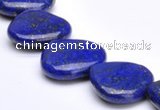 CLA41 20*20mm heart deep blue dyed lapis lazuli beads wholesale