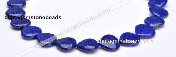 CLA41 20*20mm heart deep blue dyed lapis lazuli beads wholesale