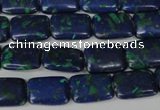 CLA427 15.5 inches 10*14mm rectangle synthetic lapis lazuli beads