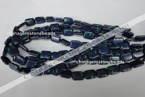 CLA428 15.5 inches 12*16mm rectangle synthetic lapis lazuli beads