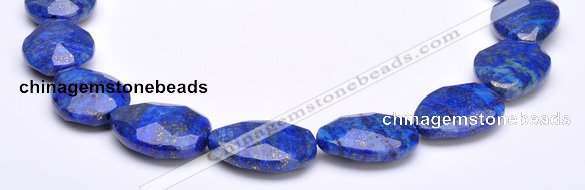 CLA45 19*25mm faceted teardrop deep blue dyed lapis lazuli beads