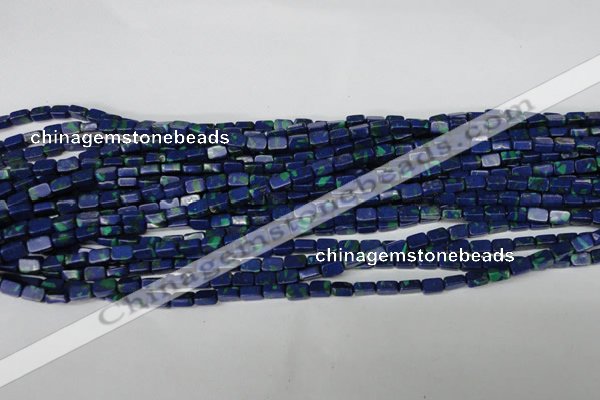 CLA451 15.5 inches 4*6mm rectangle synthetic lapis lazuli beads