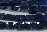 CLA453 15.5 inches 8*10mm rectangle synthetic lapis lazuli beads