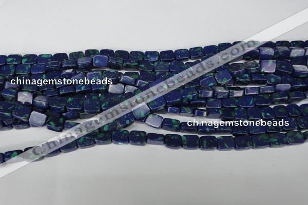 CLA453 15.5 inches 8*10mm rectangle synthetic lapis lazuli beads