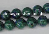 CLA482 15.5 inches 12mm round synthetic lapis lazuli beads