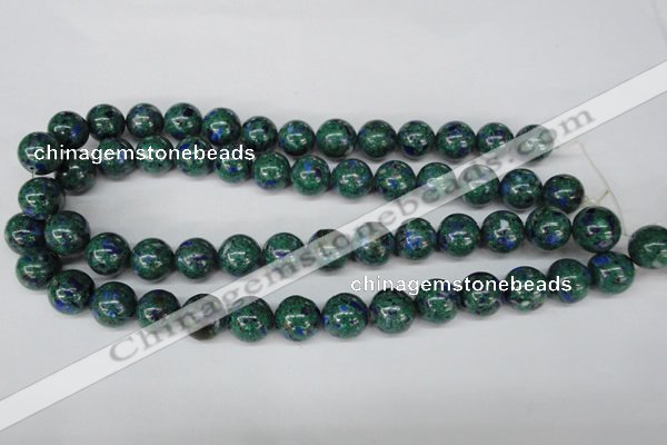 CLA483 15.5 inches 14mm round synthetic lapis lazuli beads