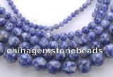 CLA51 Different sizes round mixed color dyed lapis lazuli beads