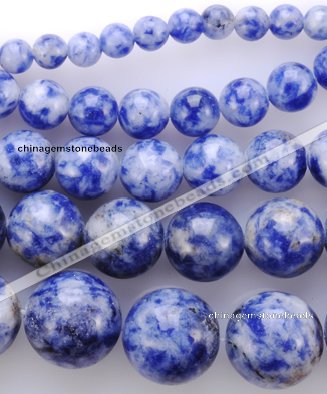 CLA51 Different sizes round mixed color dyed lapis lazuli beads