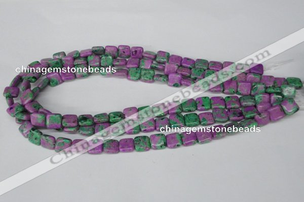 CLA519 15.5 inches 10*10mm square synthetic lapis lazuli beads