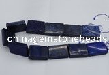 CLA55 15.5 inches 25*35mm rectangle Dyed lapis lazuli gemstone beads