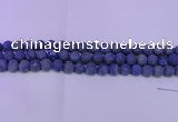 CLA60 15.5 inches 4mm round matte lapis lazuli beads