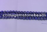 CLA61 15.5 inches 6mm round matte lapis lazuli beads