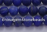 CLA71 15.5 inches 6mm round matte lapis lazuli beads wholesale