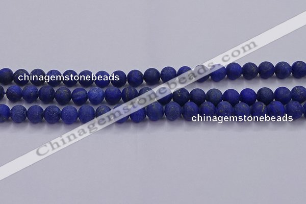 CLA71 15.5 inches 6mm round matte lapis lazuli beads wholesale