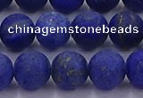 CLA73 15.5 inches 10mm round matte lapis lazuli beads wholesale