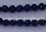 CLA81 15.5 inches 6mm faceted nuggets dyed lapis lazuli beads