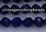 CLA82 15.5 inches 8mm faceted nuggets dyed lapis lazuli beads