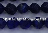 CLA83 15.5 inches 10mm faceted nuggets dyed lapis lazuli beads