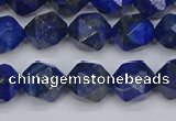 CLA86 15.5 inches 6mm faceted nuggets dyed lapis lazuli beads