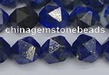 CLA87 15.5 inches 8mm faceted nuggets dyed lapis lazuli beads