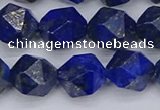 CLA89 15.5 inches 12mm faceted nuggets dyed lapis lazuli beads